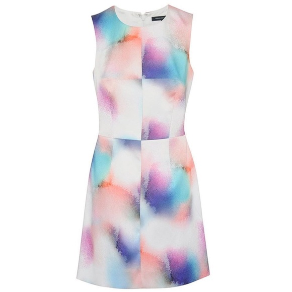FRENCH CONNECTION Soft Spun Colorful Fit & Flare Dress Size 4 - Picture 4 of 11